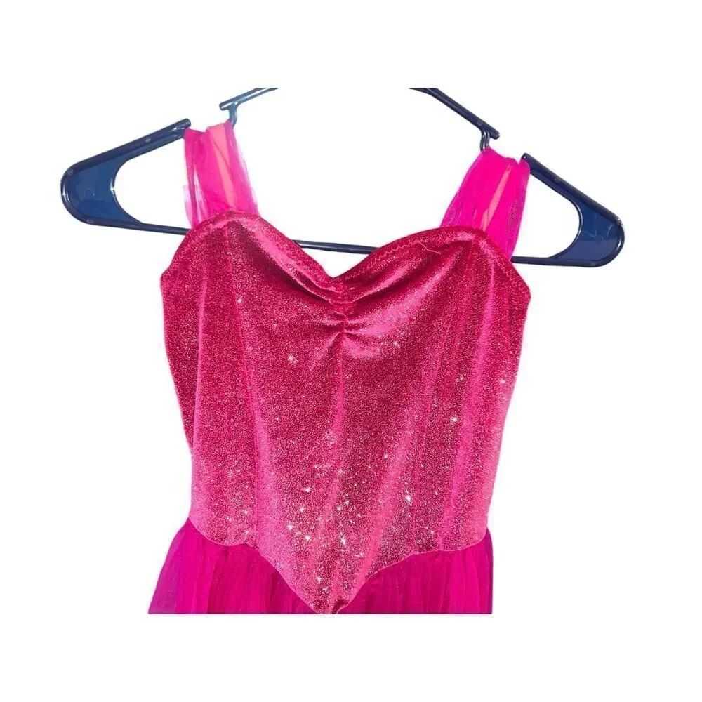 Curtain call Childs large costume pink fairy ballerina dance recital jazz tap